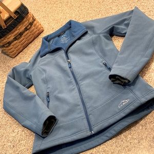 L.L. Bean Blue Fleece Lined Zip Up Jacket XS